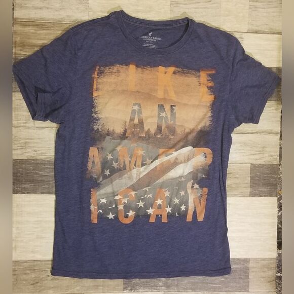 American eagle mens medium american flag teeshirt - Picture 1 of 2